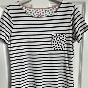 Boden striped/polka dot short sleeve tee